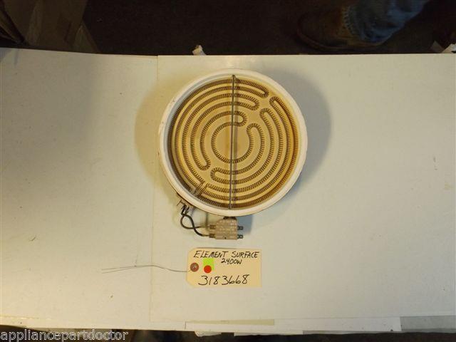 Whirlpool STOVE 3183668 Element, Surface 2400W used part Whirlpool STOVE 3183668 Element, Surface 2400W used part